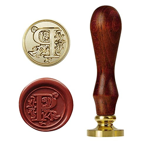 Vintage Retro Brass Head Wooden Handle Wax Seal Sealing Stamp Letter Card Decor